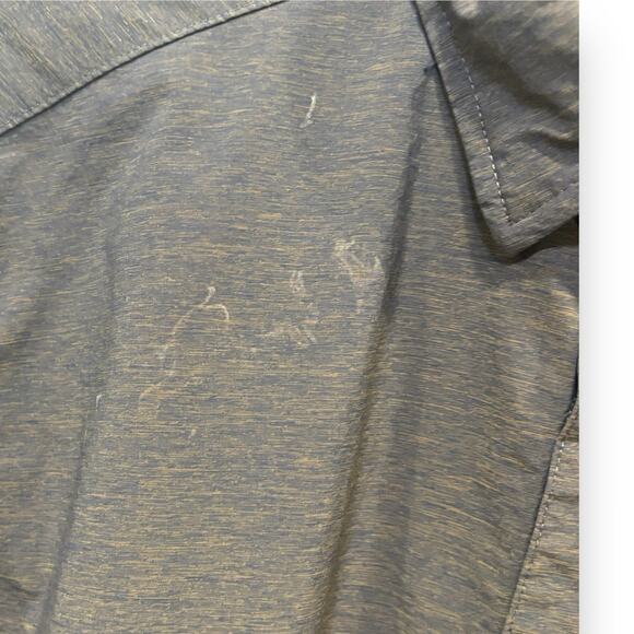 Swiss Tech Gray Nylon Blend Long Sleeve Button Down Size 2XL XXL Outdoor *FLAW* - Picture 7 of 7